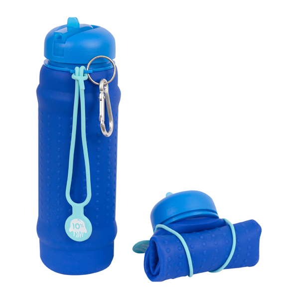 Rolla Bottle Cobalt, Cobalt + Aquamarine, Collapsible Water Bottle