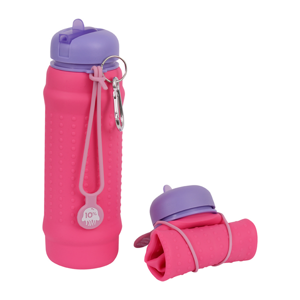 Rolla Bottle Hot Pink, Violet + Violet Collapsible Water Bottle