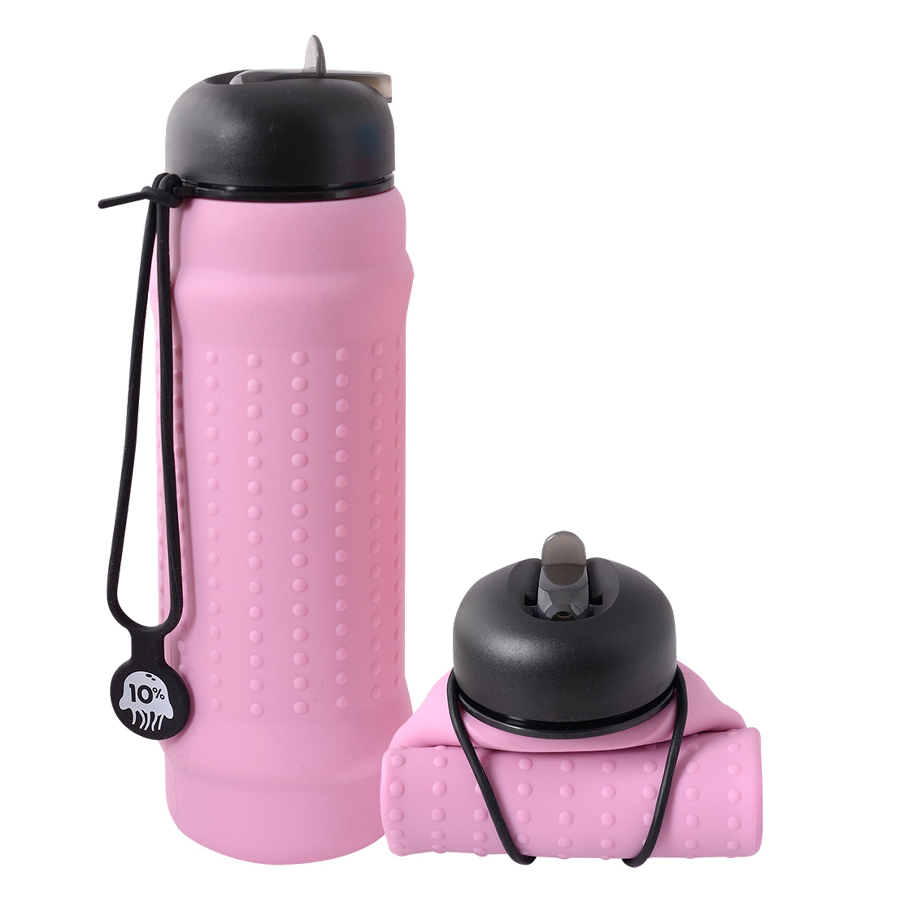 The roll small, collapsible and portable reusable water bottle.