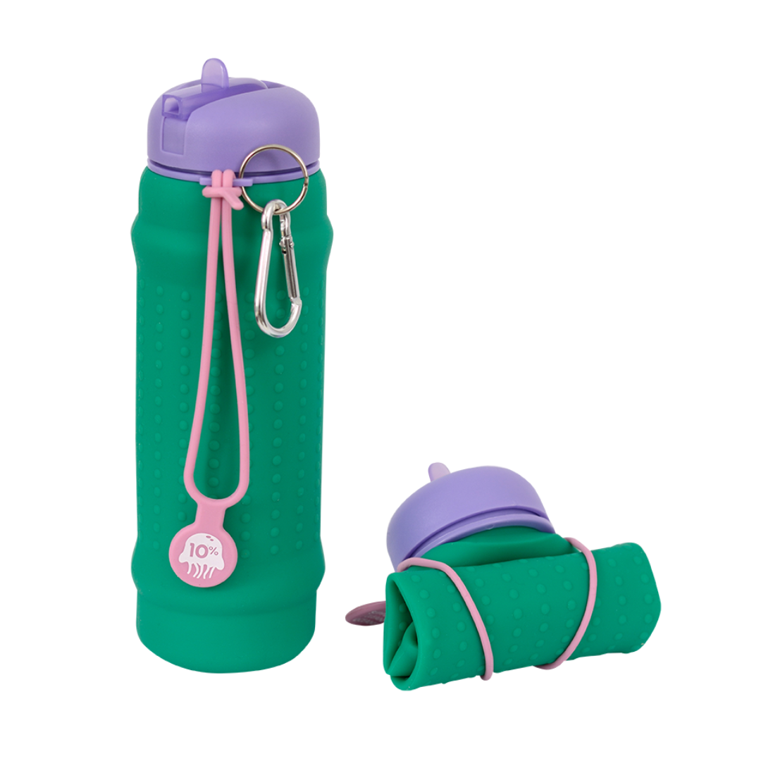 Green, Violet + Pink Lilac, Collapsible Bottle