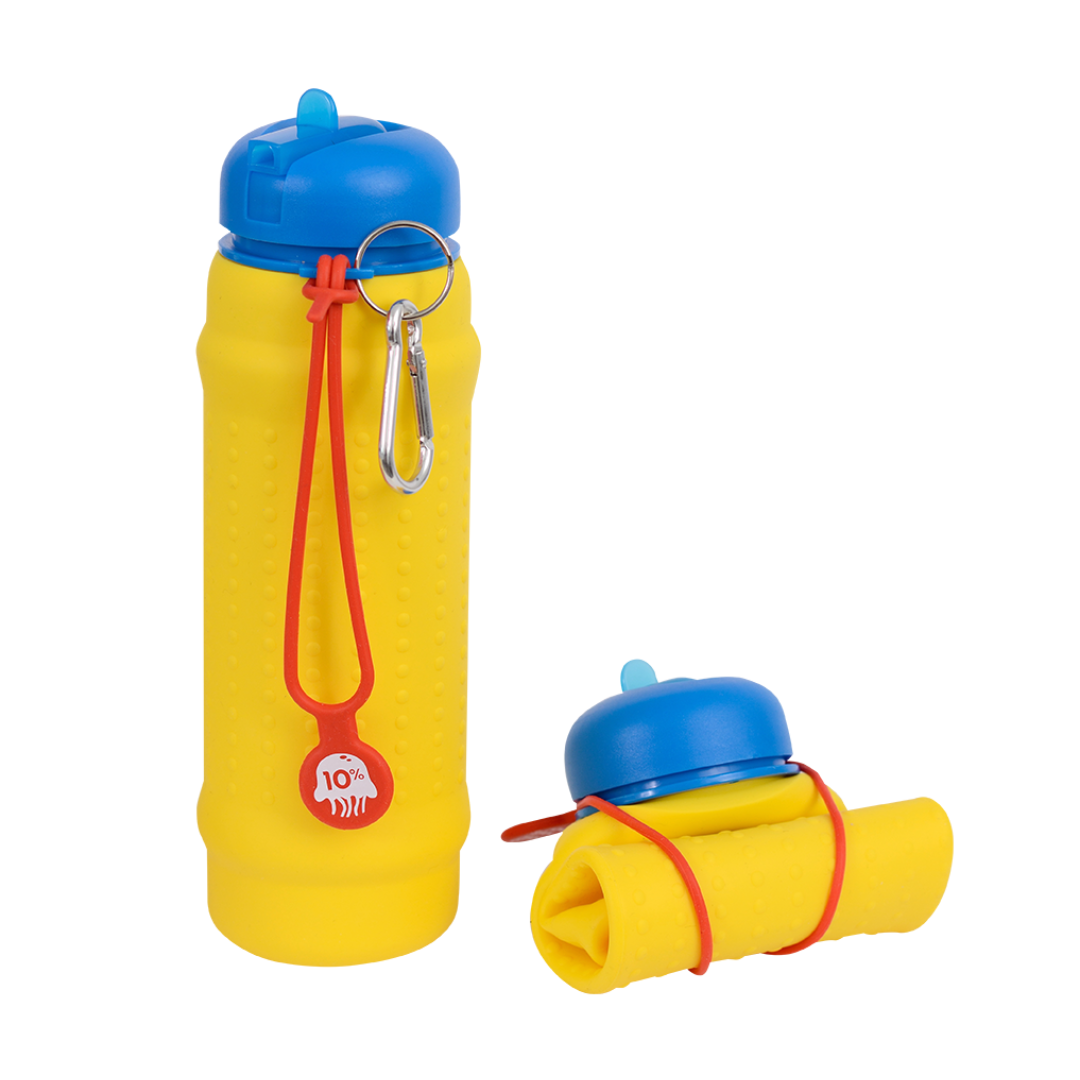 Yellow, Cobalt + Ruby collapsible bottle