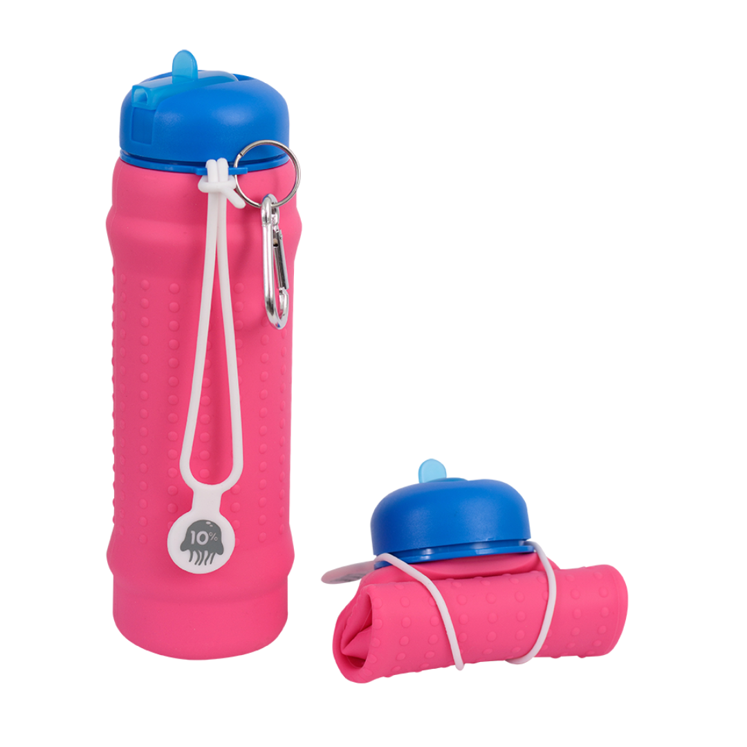 Hot Pink, Cobalt + White, Collapsible Bottle