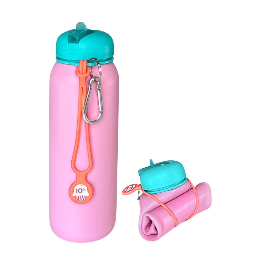 Pink Lilac, Teal + Mango Collapsible Bottle