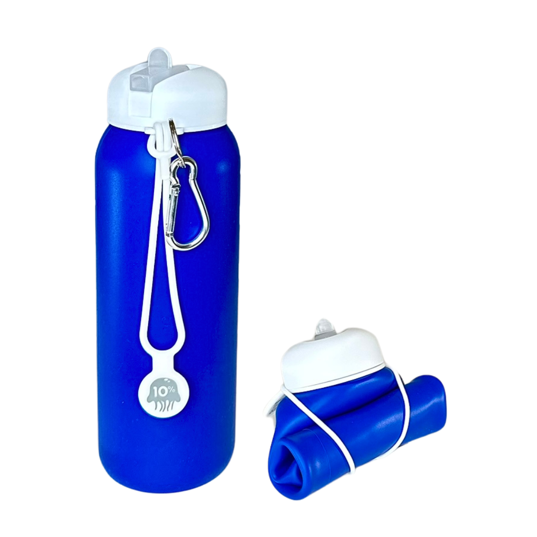 Cobalt, White + Dusty Blue, Collapsible Bottle