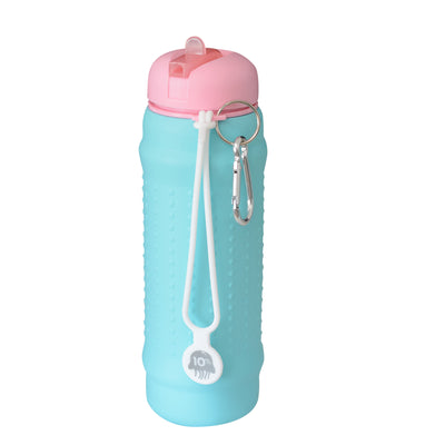 Aquamarine, Pink + White Collapsible Bottle
