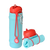 Aquamarine, Red + Ruby Collapsible Bottle