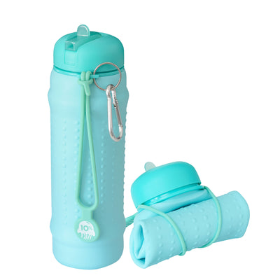 Aquamarine, Teal + Aqua Collapsible Bottle