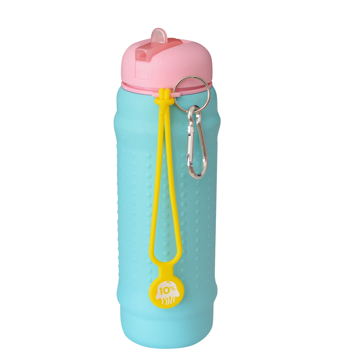 Aquamarine, Pink + Yellow Collapsible Bottle