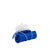 Rolla Bottle - Cobalt, White Lid + Dusty Blue Strap