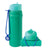 Rolla Bottle - Green, Teal Lid + Cobalt Strap