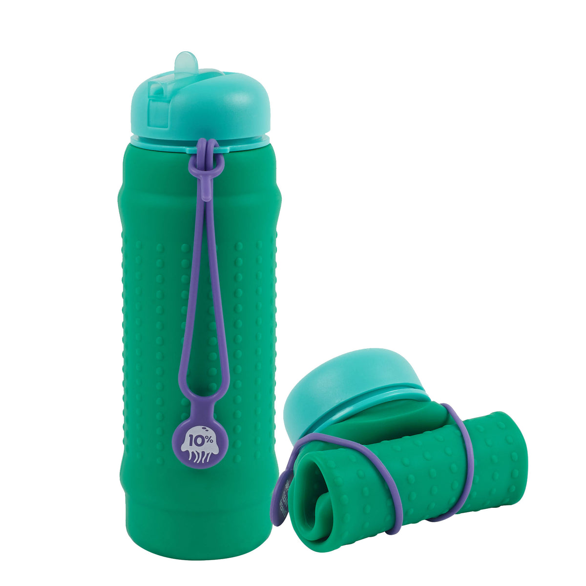 Green, Teal + Violet, Collapsible Bottle