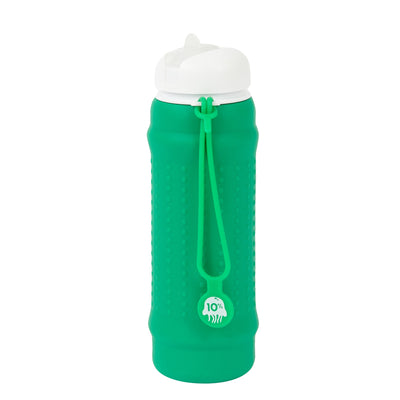 olla Bottle - Green, White Lid + Green Strap