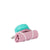 Rolla Bottle - Pink Lilac, Teal Lid + White Strap - rolled
