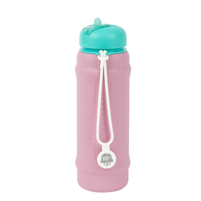 Rolla Bottle - Pink Lilac, Teal Lid + White Strap
