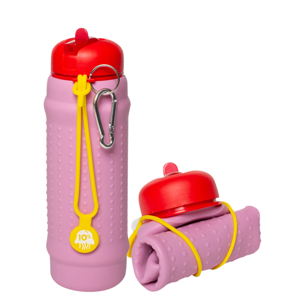 Pink Lilac, Red + Yellow Collapsible Bottle