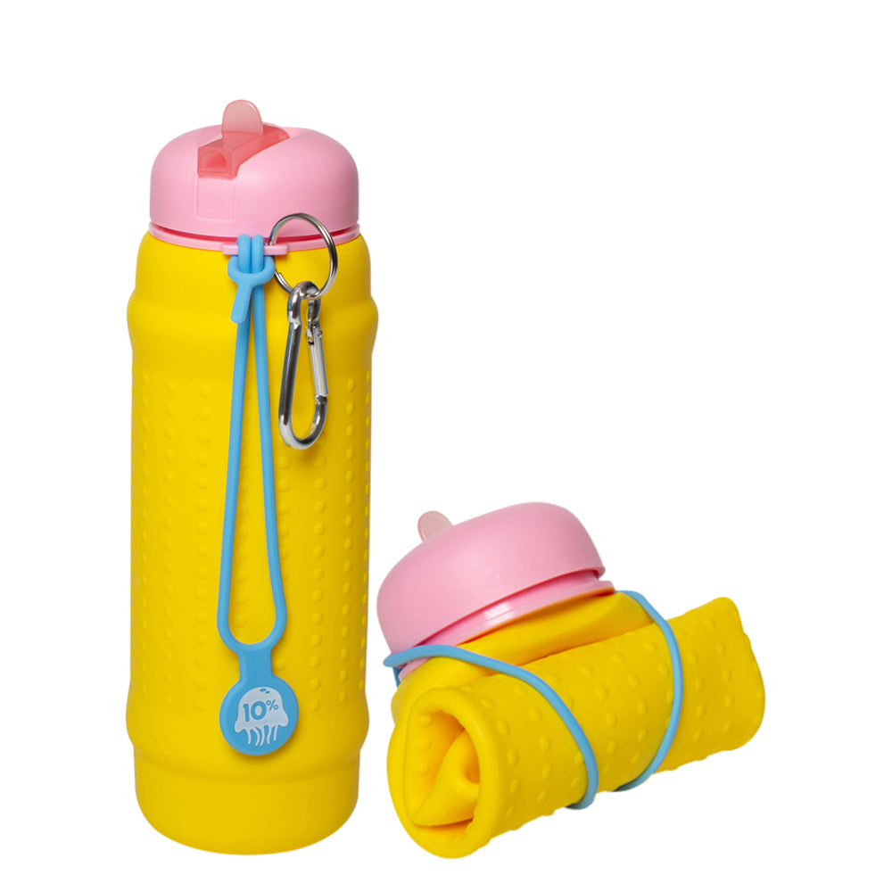 Yellow, Pink + Dusty Blue collapsible bottle