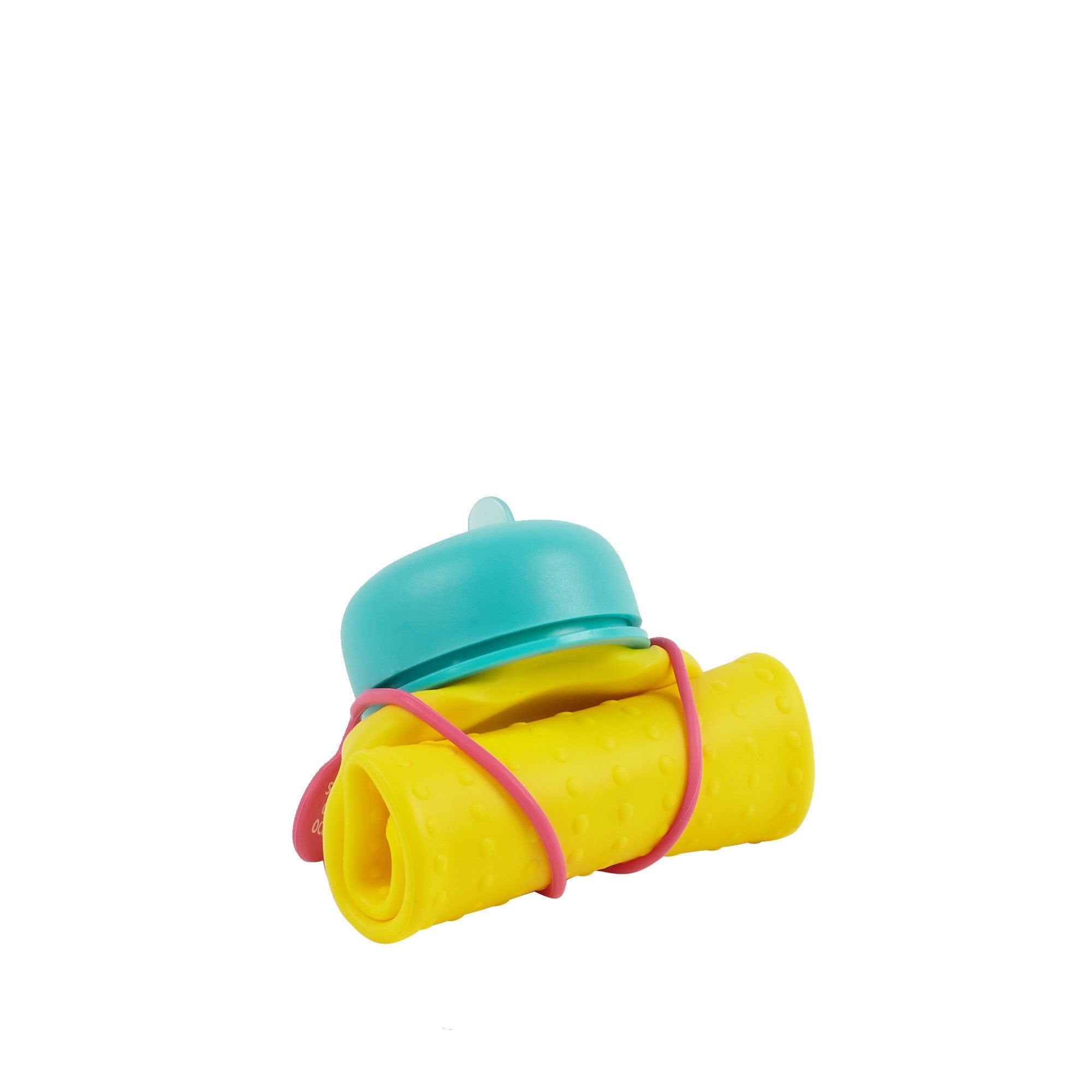 Rolla Bottle - Yellow, Teal Lid + Pink Strap