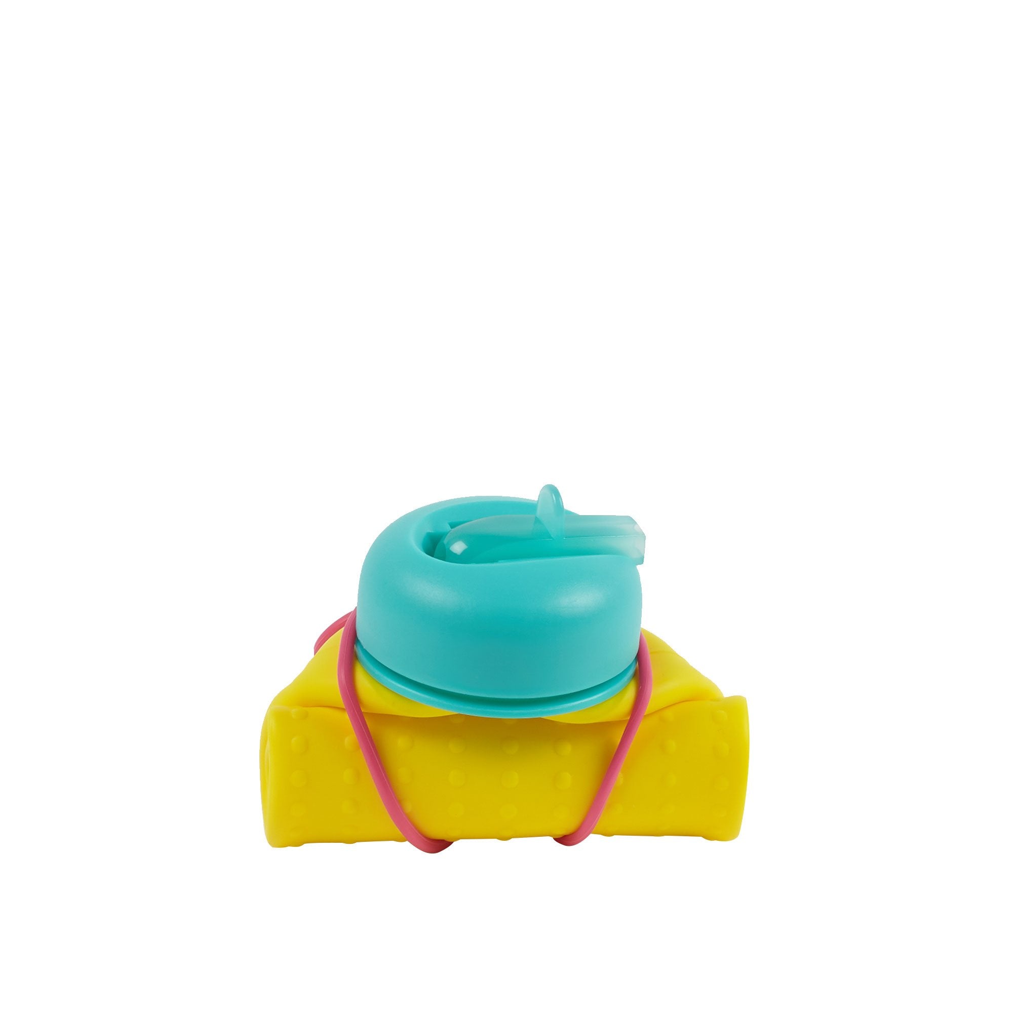 Rolla Bottle - Yellow, Teal Lid + Pink Strap