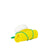 olla Bottle - Yellow, White Lid + Green Strap - rolled