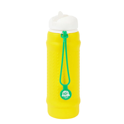 olla Bottle - Yellow, White Lid + Green Strap