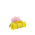Rolla Bottle - Yellow, Pink Lid + Dusty Blue Strap