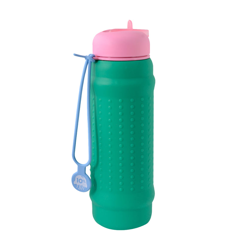 Green, Pink + Dusty Blue, Collapsible Bottle